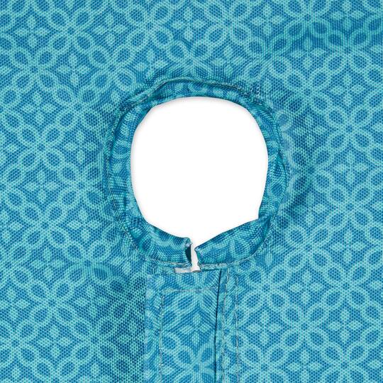 DII® Storm Blue Tonal Lattice Print Outdoor Tablecloth with Zipper, 60 Round